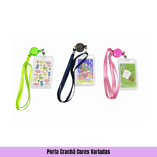 Porta Crachá Cores Variadas