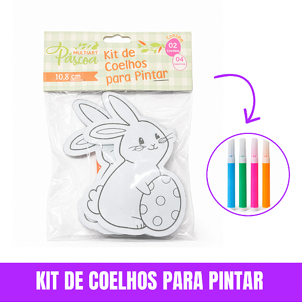 Kit de Coelho para Pintar Páscoa