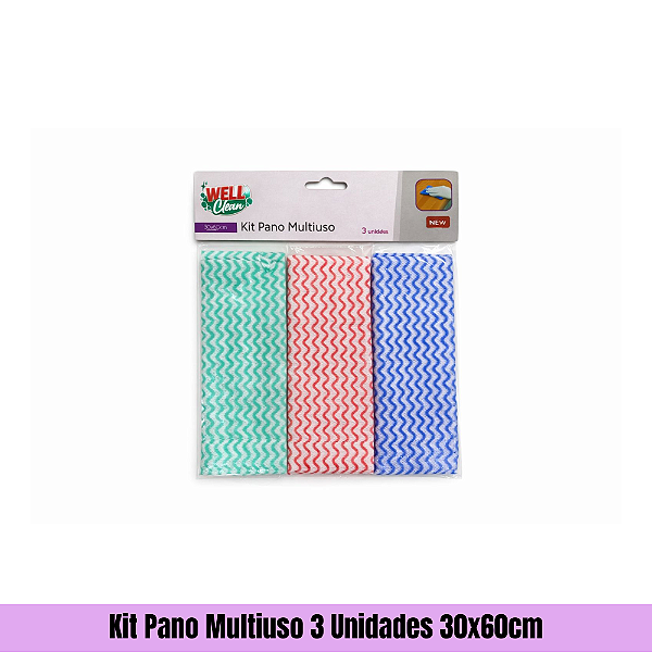 Kit Pano Multiuso 3 Unidades 30x60cm