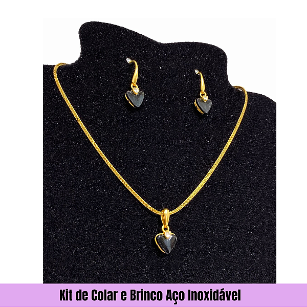 Kit de Colar e Brinco Aço Inoxidável