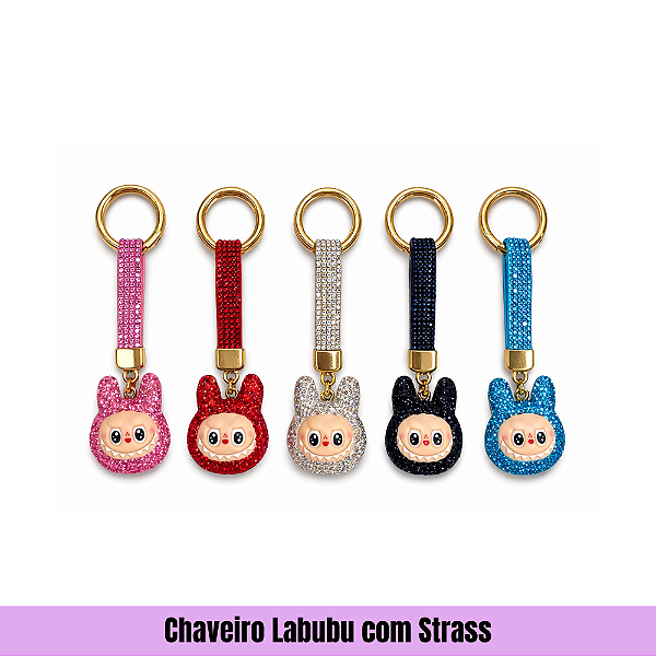 Chaveiro Labubu com Strass