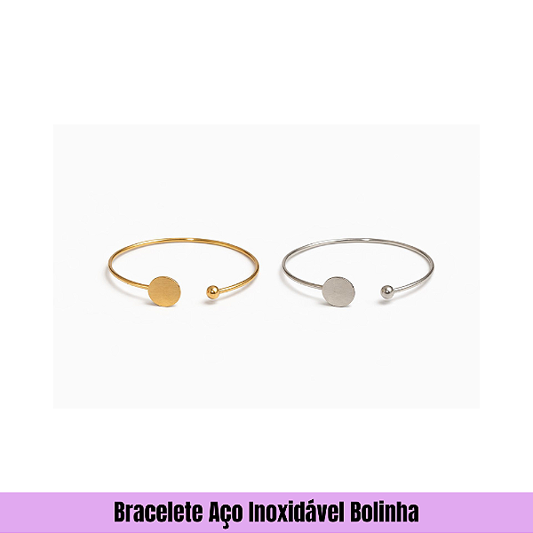 Bracelete Aço Inoxidável Bolinha