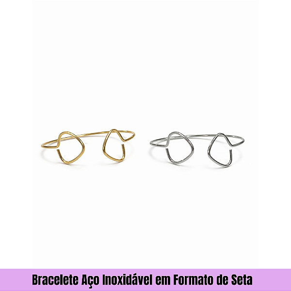 Bracelete Aço Inoxidável em Formato de Seta