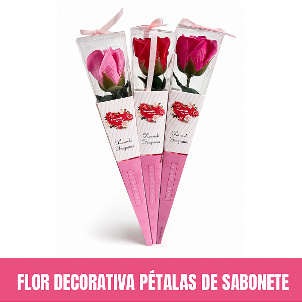 Flores Decorativa Pétala de Sabonete Cores Sortidas