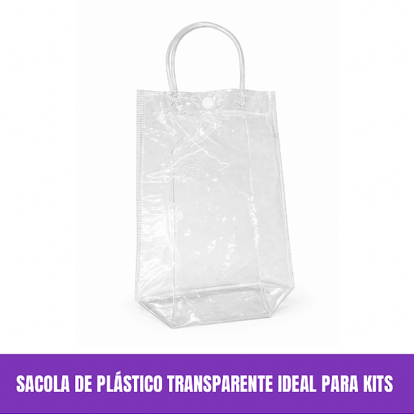 Sacola de Plástico Transparente Ideal para Kits