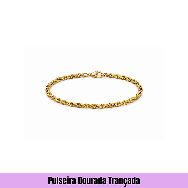 Pulseira Dourada Trançada