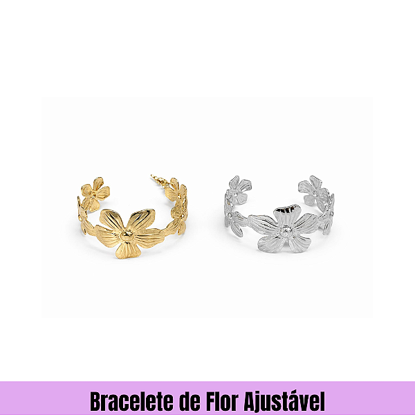 Bracelete de Flor Ajustável