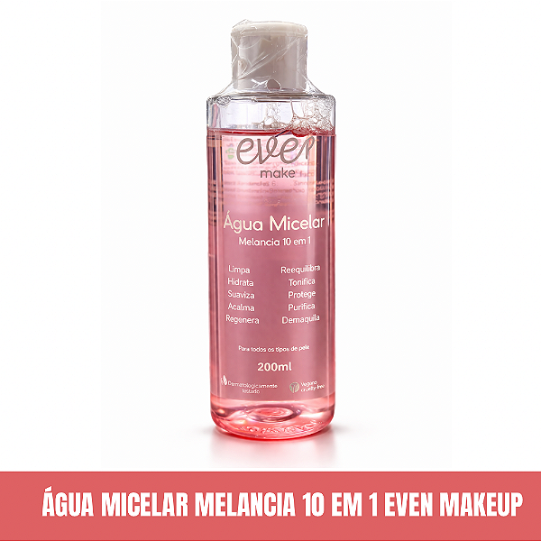Água Micelar Melancia 10 em 1 200Ml - Even Make Up