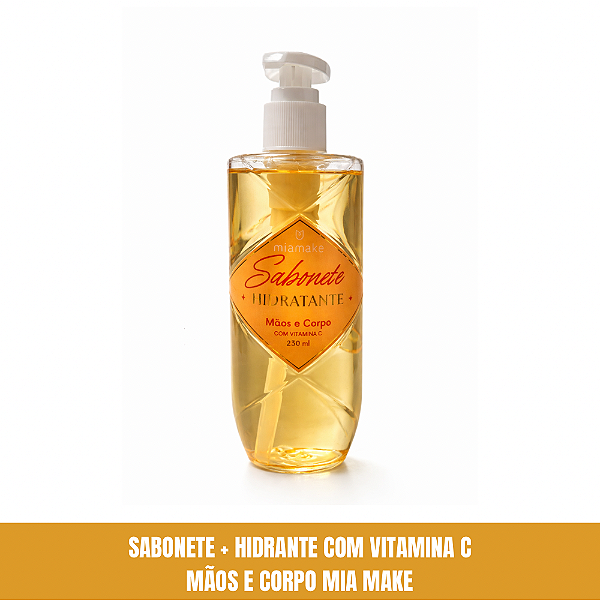 Sabonete Líquido Hidratante Mãos E Corpo Vitamina C 230ml Mia Make