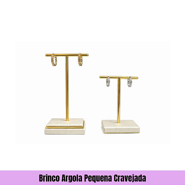 Brinco Argola Pequena Cravejada