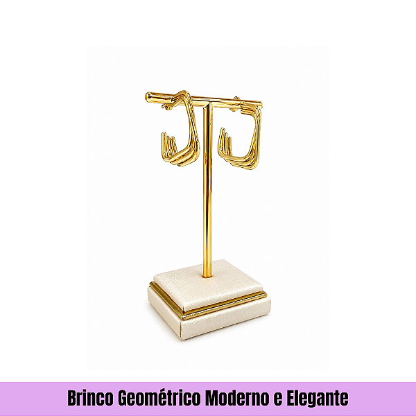 Brinco Geométrico Moderno e Elegante