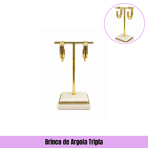 Brinco de Argola Tripla