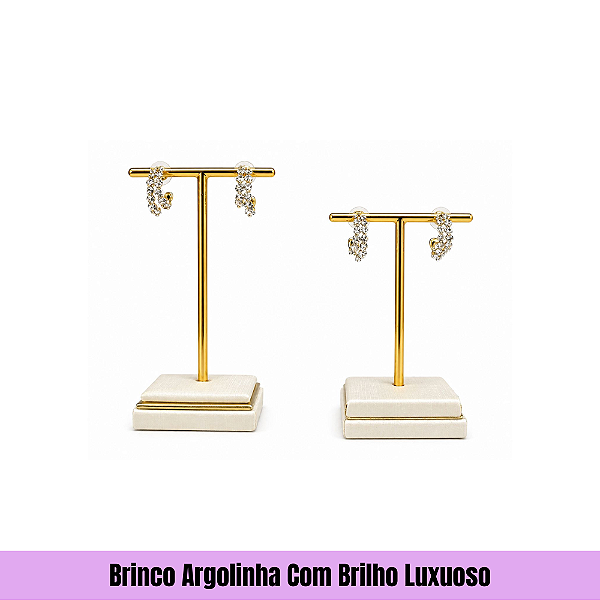 Brinco Argolinha Com Brilho Luxuoso