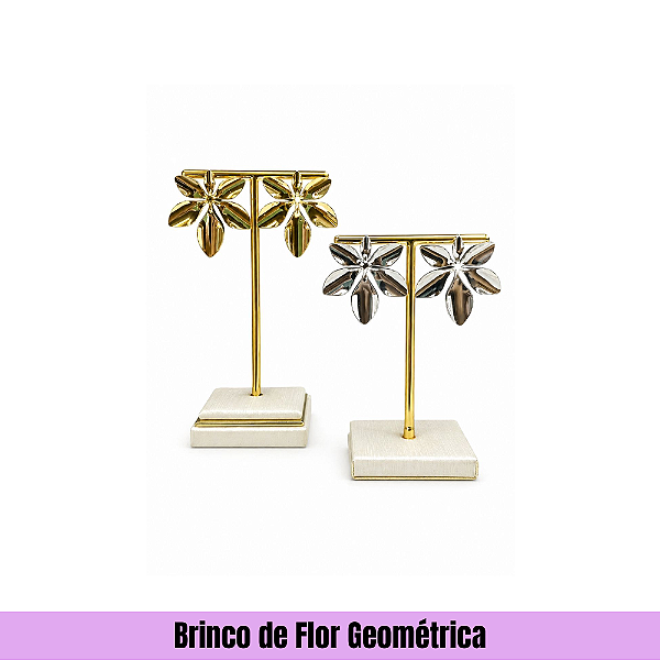 Brinco de Flor Geométrica