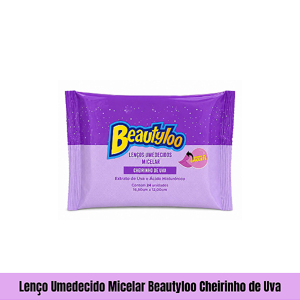 Lenço Umedecido Micelar Beautyloo Cheirinho de Uva