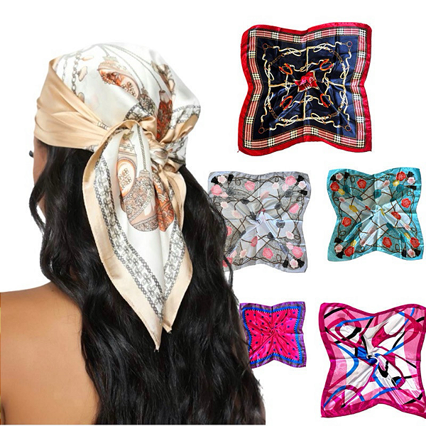 Lenço De Cetim Feminino Super Moda Blogueira Feminino