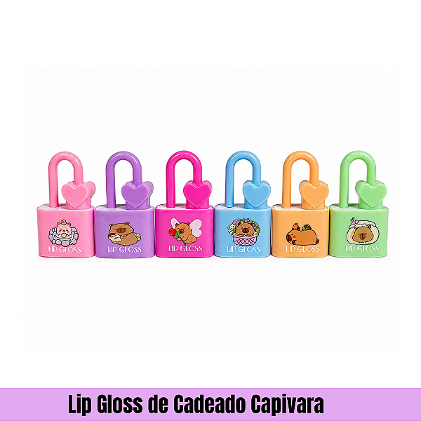 Lip Gloss de Cadeado Capivara