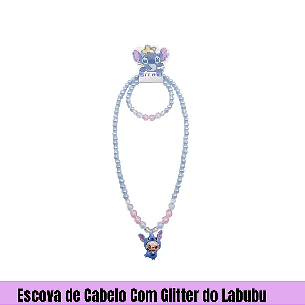 Kit Colar e Pulseira do Stitch