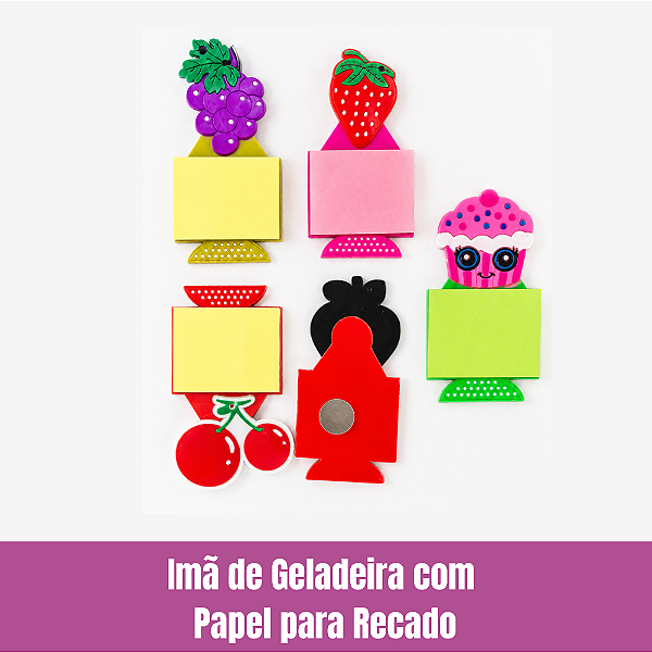 Imã de Geladeira com Papel para Recado