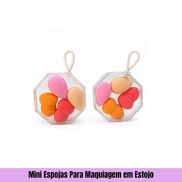 Mini Espojas Para Maquiagem em Estojo