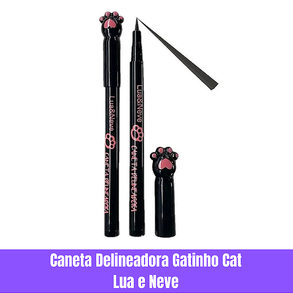 Caneta Delineadora Gatinho Cat Lua e Neve