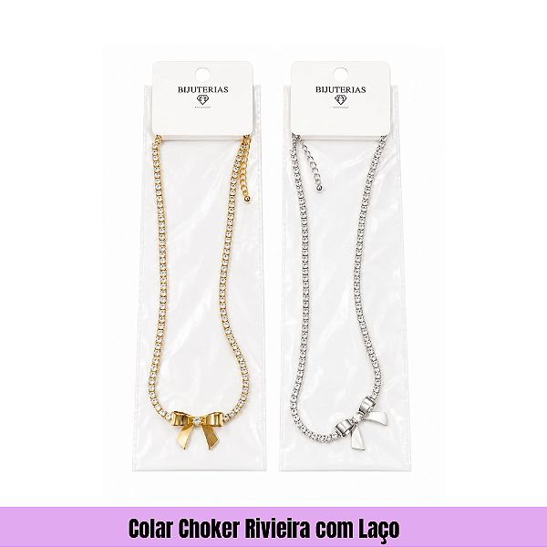 Colar Choker Rivieira com Laço