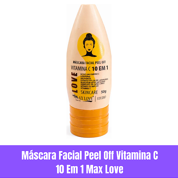 Máscara Facial Peel Off Vitamina C 10 Em 1 Max Love