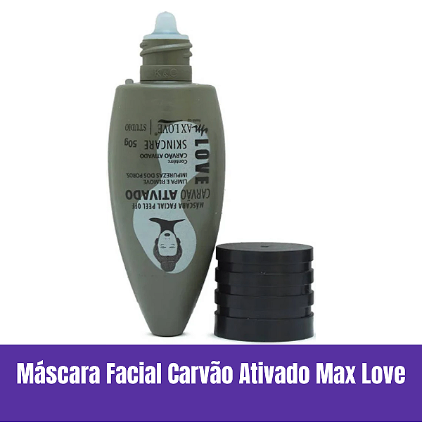 Máscara Facial Pell Off Carvão Ativado Max Love