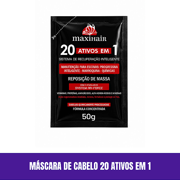 Máscara de Cabelo 20 Ativos em 1