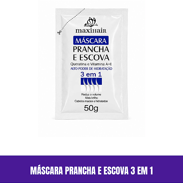 Máscara Prancha e Escova 3 em 1