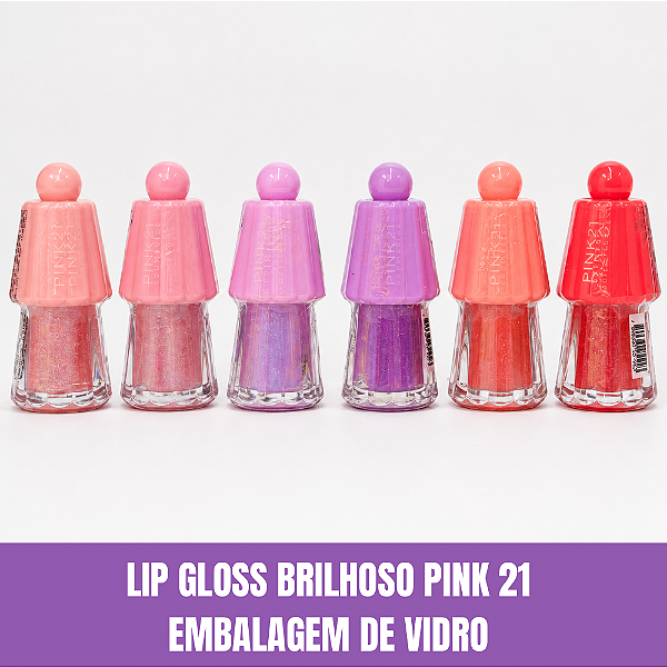 Lip Gloss Brilhoso Pink 21