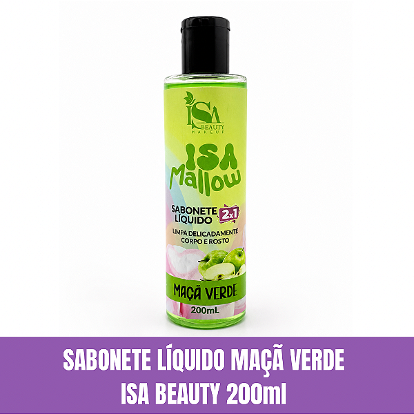 Sabonete Líquido Maça Verde Isa Beauty 200ml
