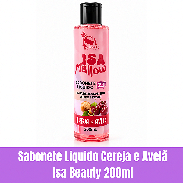 Sabonete Líquido Cereja e Avelã Isa Beauty 200ml