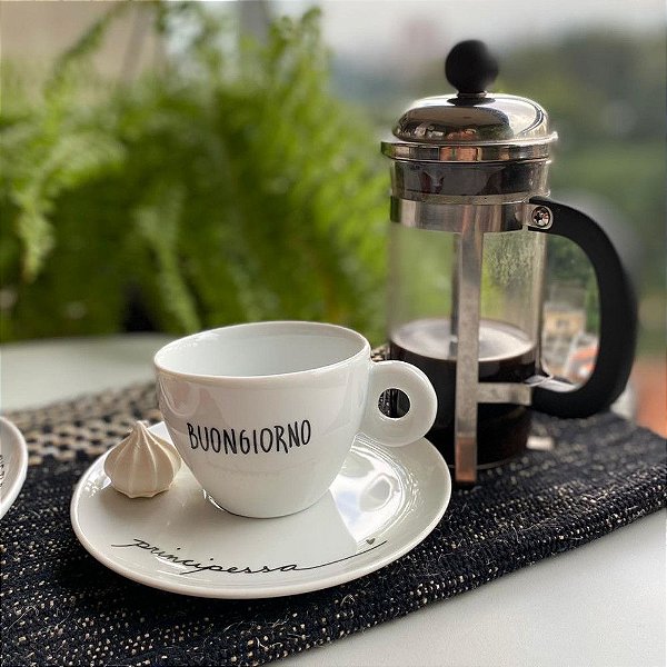 Xícara de Chá + Pires Buongiorno Principessa - Coleção Italiana