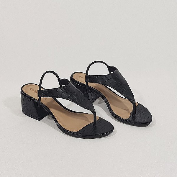 sandalias salto bloco baixo