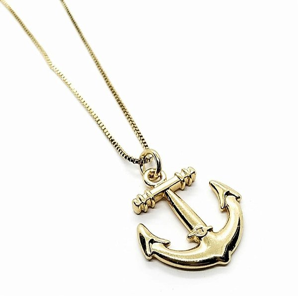 Colar Premium Âncora Dourada