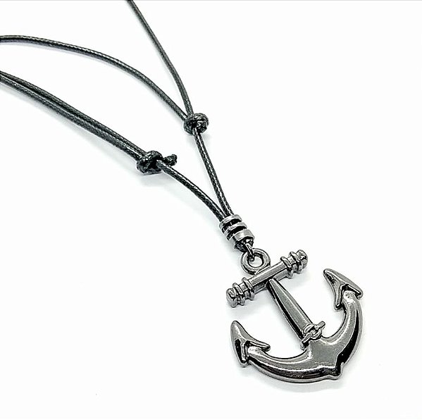 Colar Premium Âncora Grafite