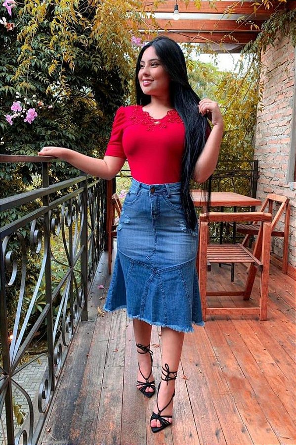 triângulo invertido calÃ§as jeans para magras