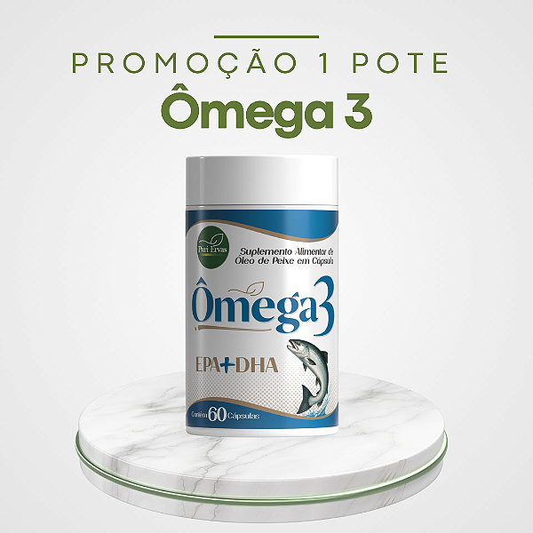 Promoção 1 Pote Ômega 3 – Saúde Cardiovascular e Cerebral com Alta Concentração de EPA e DHA