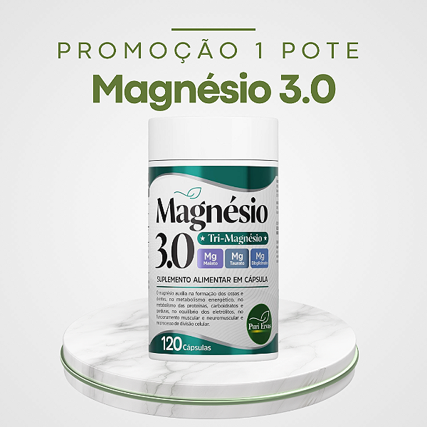 Promoção 1 Pote Tri-Magnésio Puri Ervas – Energia, Sono e Bem-Estar em 1 Só Fórmula