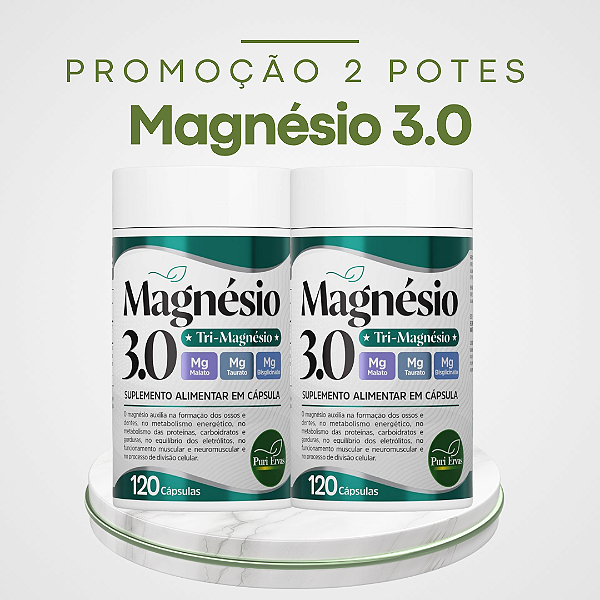 Promoção 2 Potes Tri-Magnésio Puri Ervas – Energia, Sono e Bem-Estar em 1 Só Fórmula