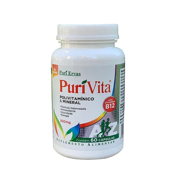 Puri Vita 60 Cápsulas Polivitamínico E Mineral