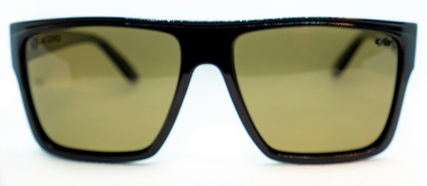 Óculos de Sol Masculino Chilli Beans Quadrado Preto e lentes Marrom