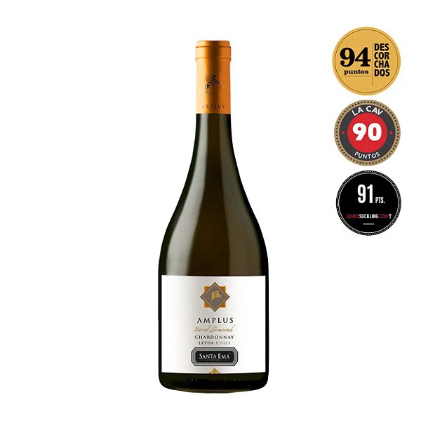 Vinho Branco Chileno Santa Ema Amplus Chardonnay 2023 750ml