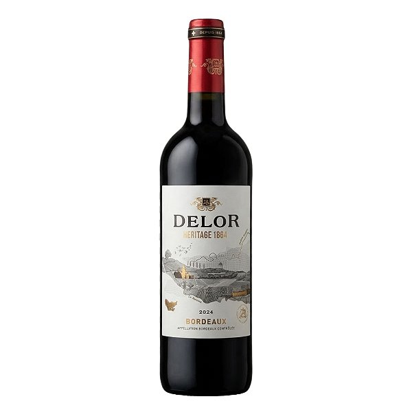 Vinho Tinto Francês Delor Heritage Bordeuax AOC 2024 750ml