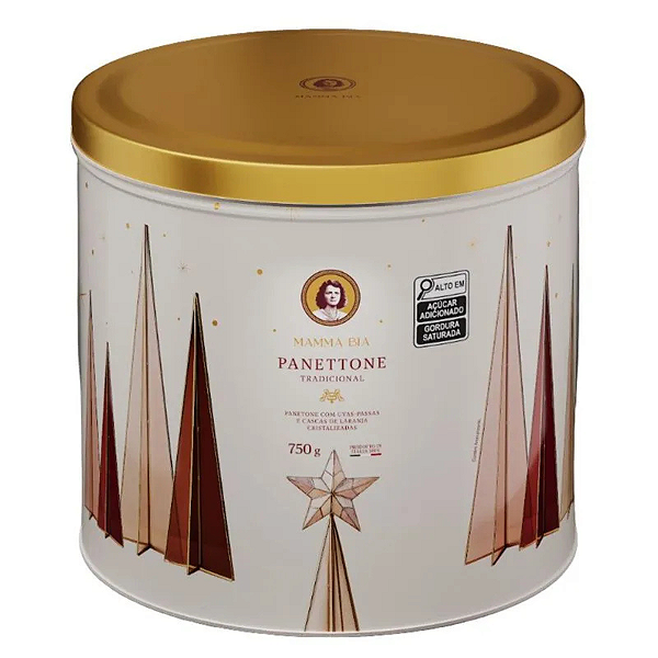 Panettone Italiano Mamma Bia Tradicional Frutas Cristalizadas 750gr