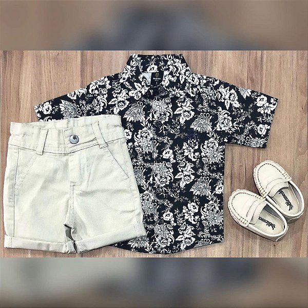 camisa social de linho manga curta