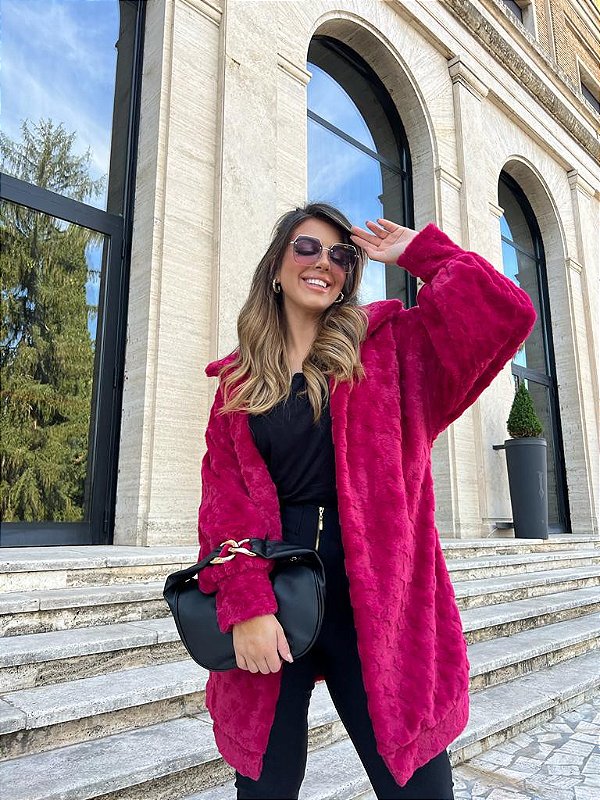 Casaco Teddy  Plus Size