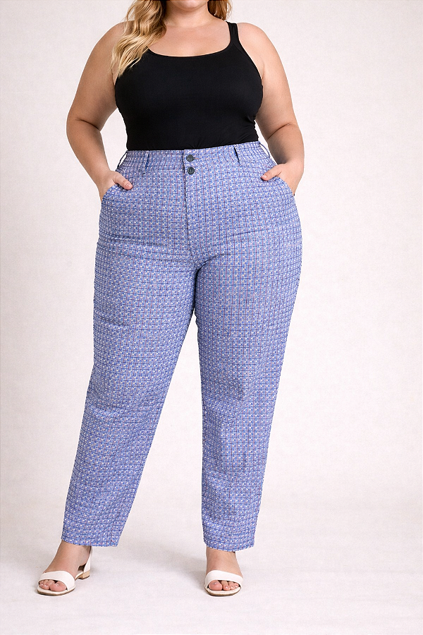 Calça Estampada Plus Size