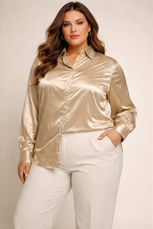 Camisa Acetinada
